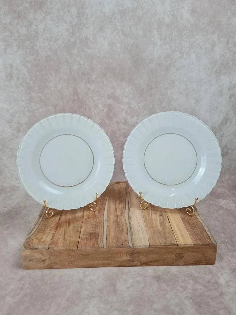 Lot de 2 assiettes vintage Duralex blanches